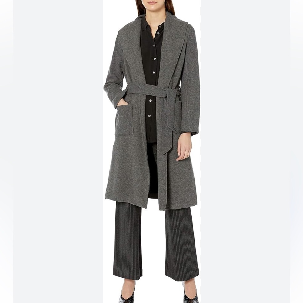 Bailey 44 Gray Asher Coat Size Medium Quiet Luxury Classic Old Money